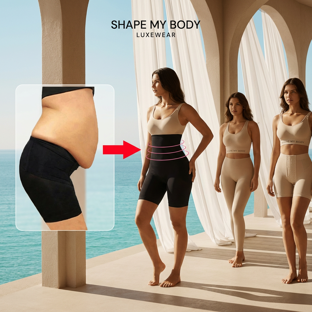 Shape My Body CurveSculpt™ High-Waist Shaping Boyshorts – Tummy Control & Butt Lifting Shapewear