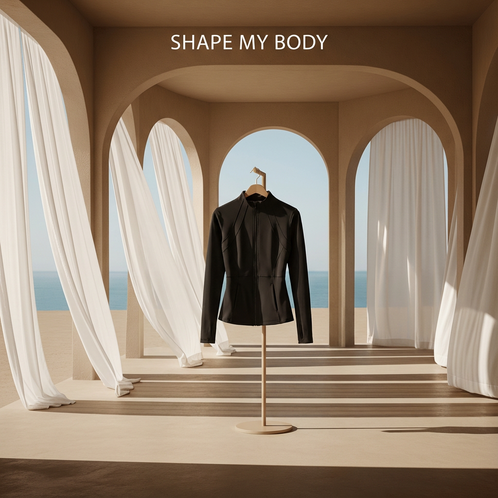 Shape My Body AeroFlex™ Slim-Fit Quick-Dry Yoga Jacket – Long Sleeve Running & Fitness Top